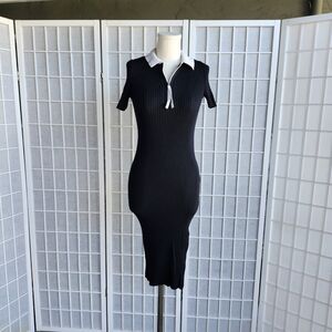 rag & bone Black and White Midi Dress